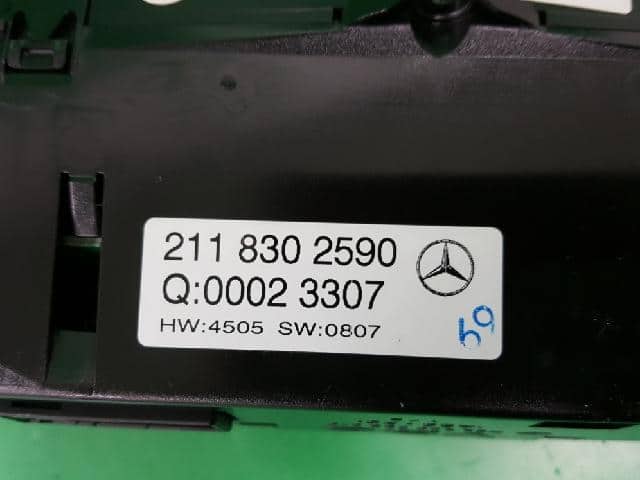 A/C & Heater Control panel MERCEDES-BENZ E-Class 2008 211 830 2590 — photo 6