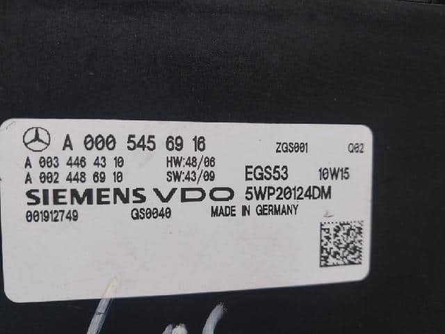 Transmission Computer MERCEDES-BENZ 2012 A 000 545 69 16 — photo 4