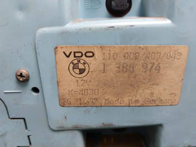 Cluster Panel BMW 3 Series 1989 1 386 974 — photo 8