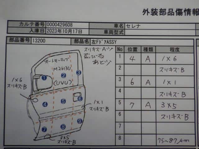Front Left Door Assembly NISSAN Serena 2016 DAA-GC27 — photo 6