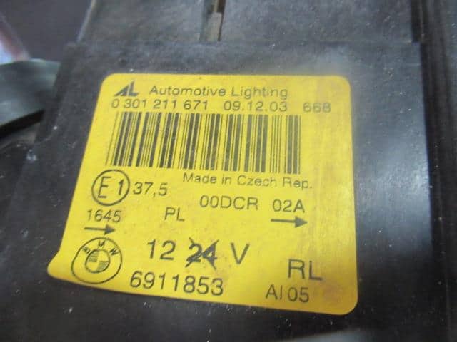 Left Headlight BMW 6 Series 2003 GH-EH44 6911853 — photo 4