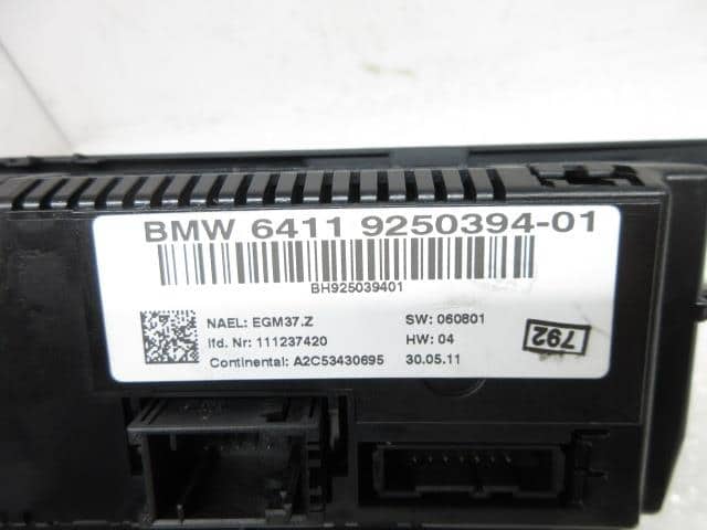 A/C Control Panel BMW X1 2011 ABA-VL18 6411925039401 — photo 8