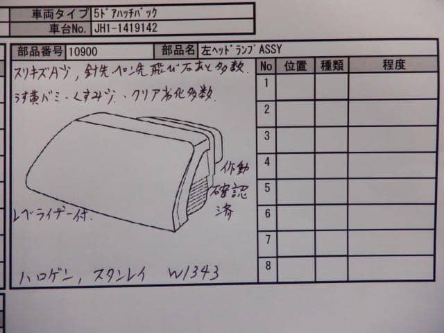 Left Headlight HONDA N-wgn 2018 DBA-JH1 — photo 4