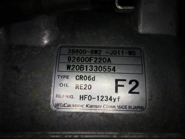 A/C Compressor HONDA N-wgn 2020 6BA-JH4 — photo 2