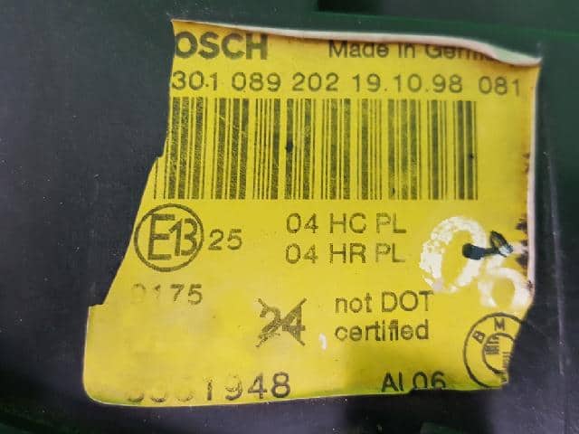 Right Headlight BMW 1999 — photo 2