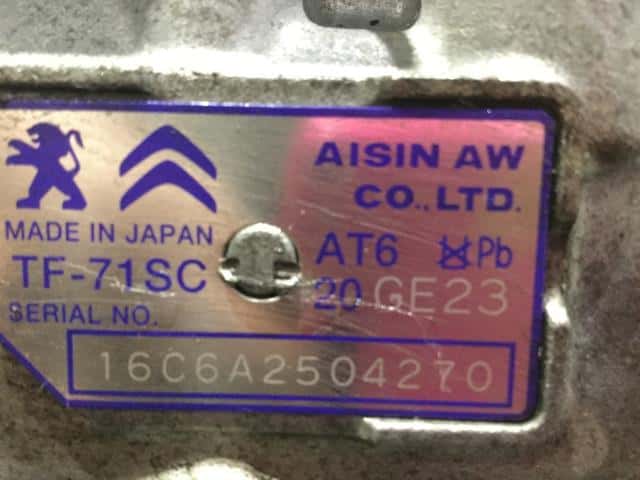 Automatic Transmission PEUGEOT 308 2016 LDA-T9WBH01 — photo 3