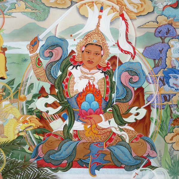 Image excerpt of the Imperial Rigden thangka at Casa Werma