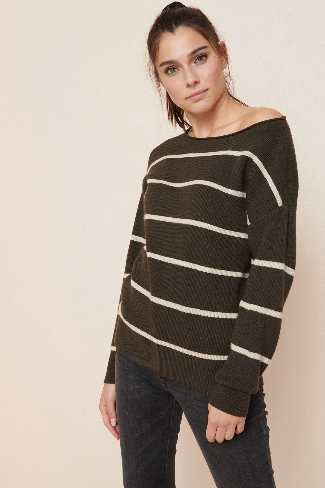 off the shoulder tunic sweatshirt