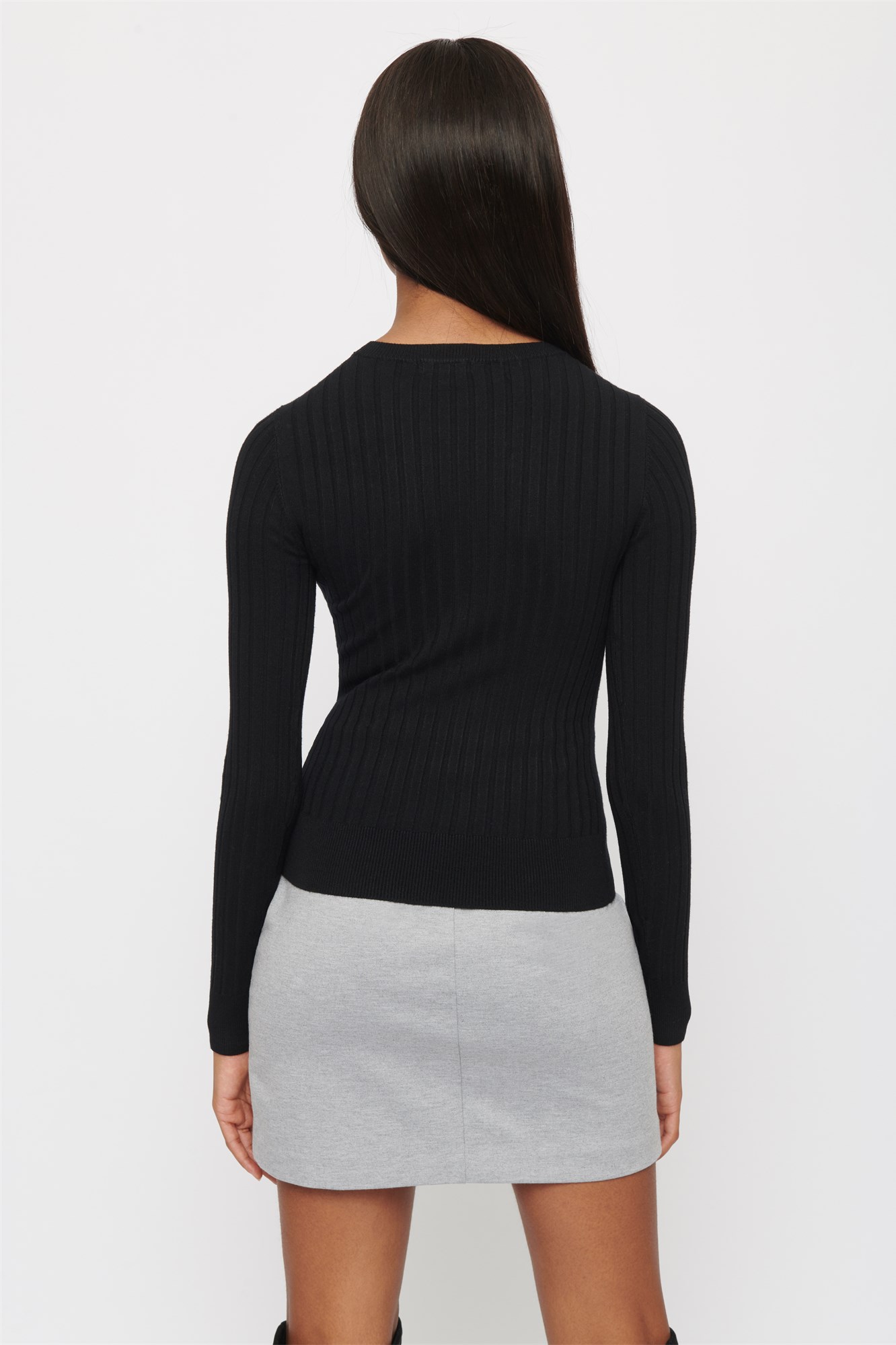 Crew Neck Bodycon Sweater