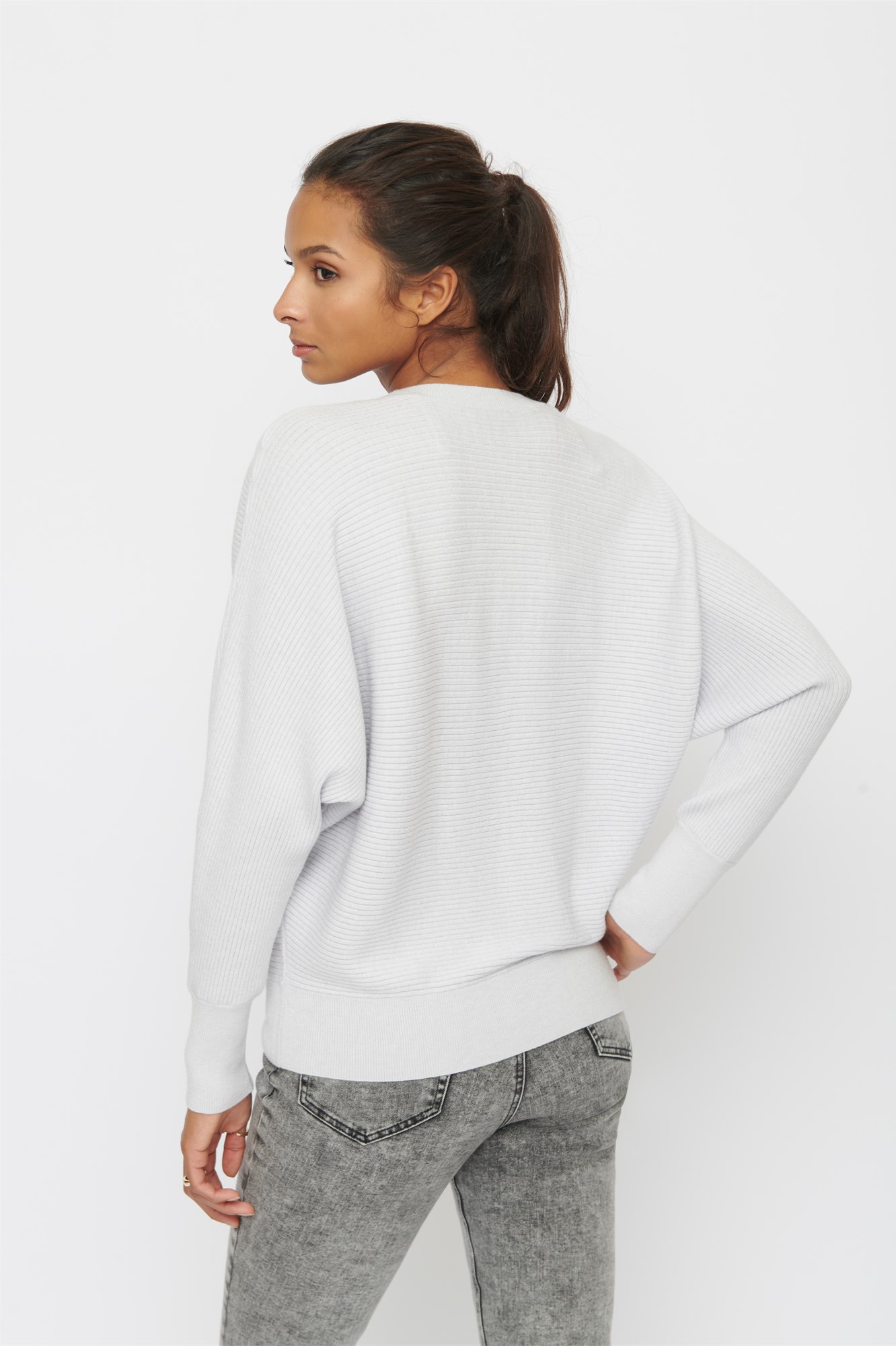 V-Neck Dolman Sleeve Sweater