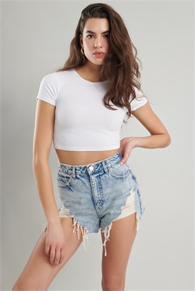 garage denim shorts