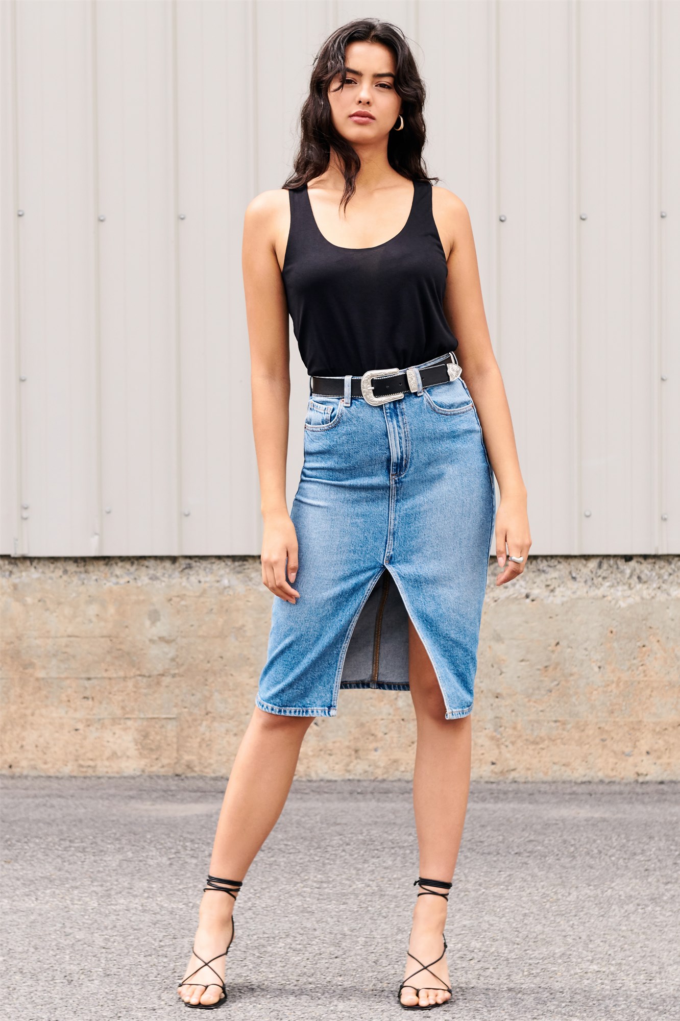 denim-midi-skirt