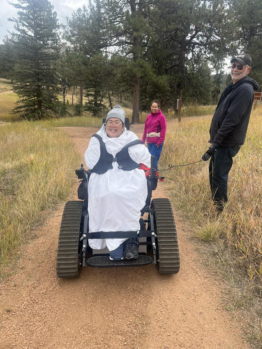 We took our residents to Staunton State Park here in Colorado to experience riding in the track chairs they provide!
