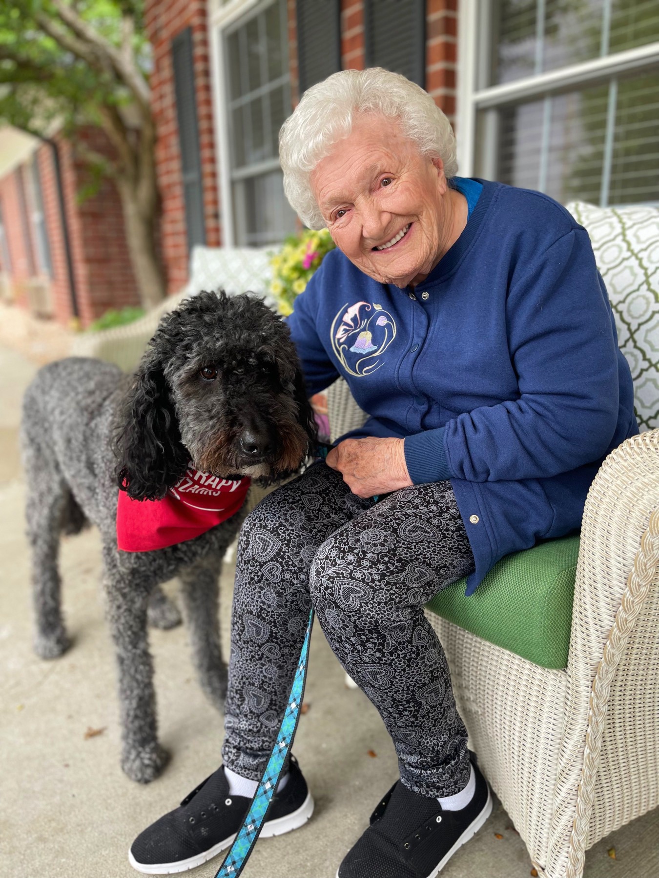 Smiles are guaranteed on pet therapy days. Our residents light up when these furry friends come to visit!