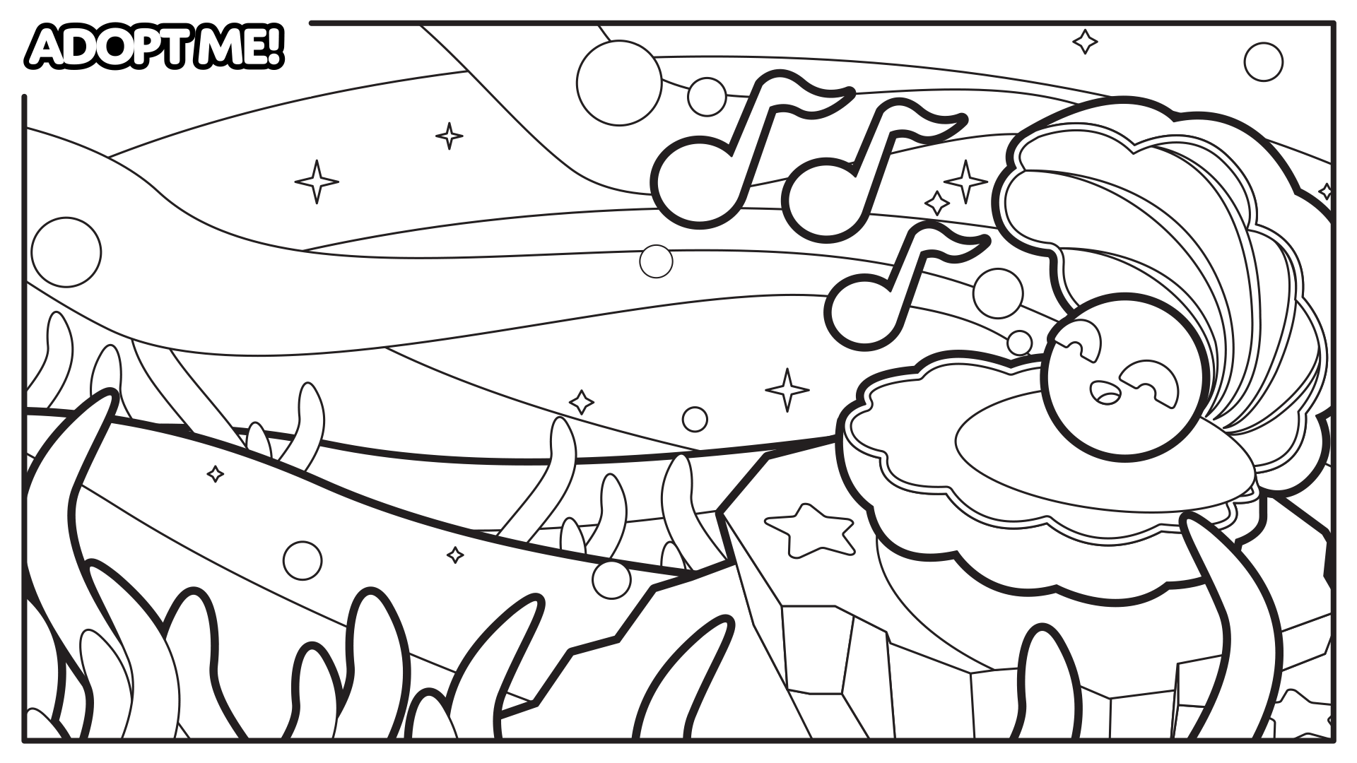 clam coloring pages