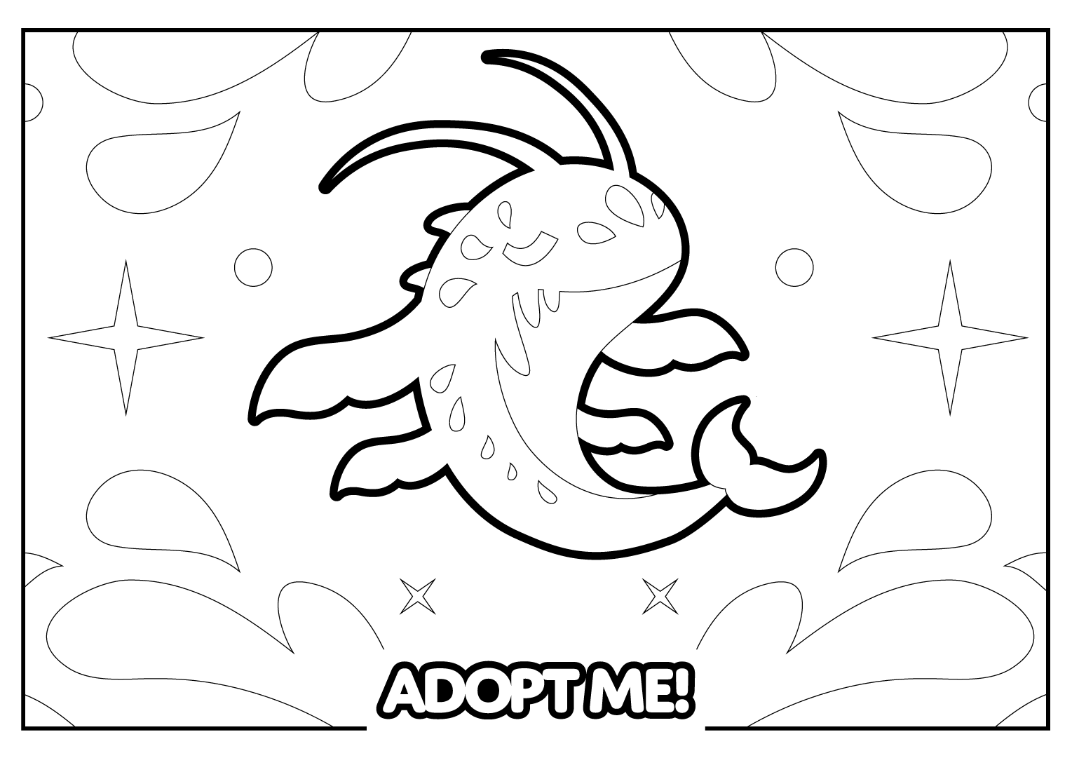 Roblox Adopt Me Coloring Pages Starfish - XColorings.com