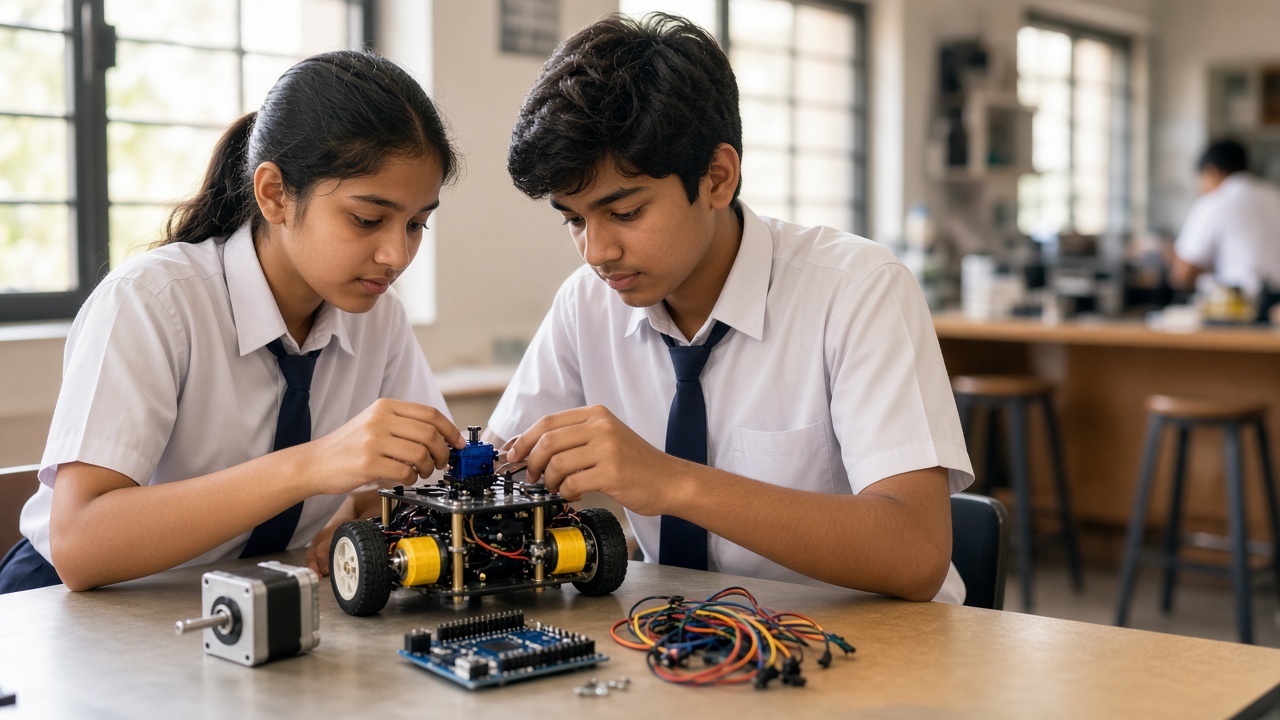 How Do Motors Work in Robots? DC, Servo and Stepper Motors for School Students in India
