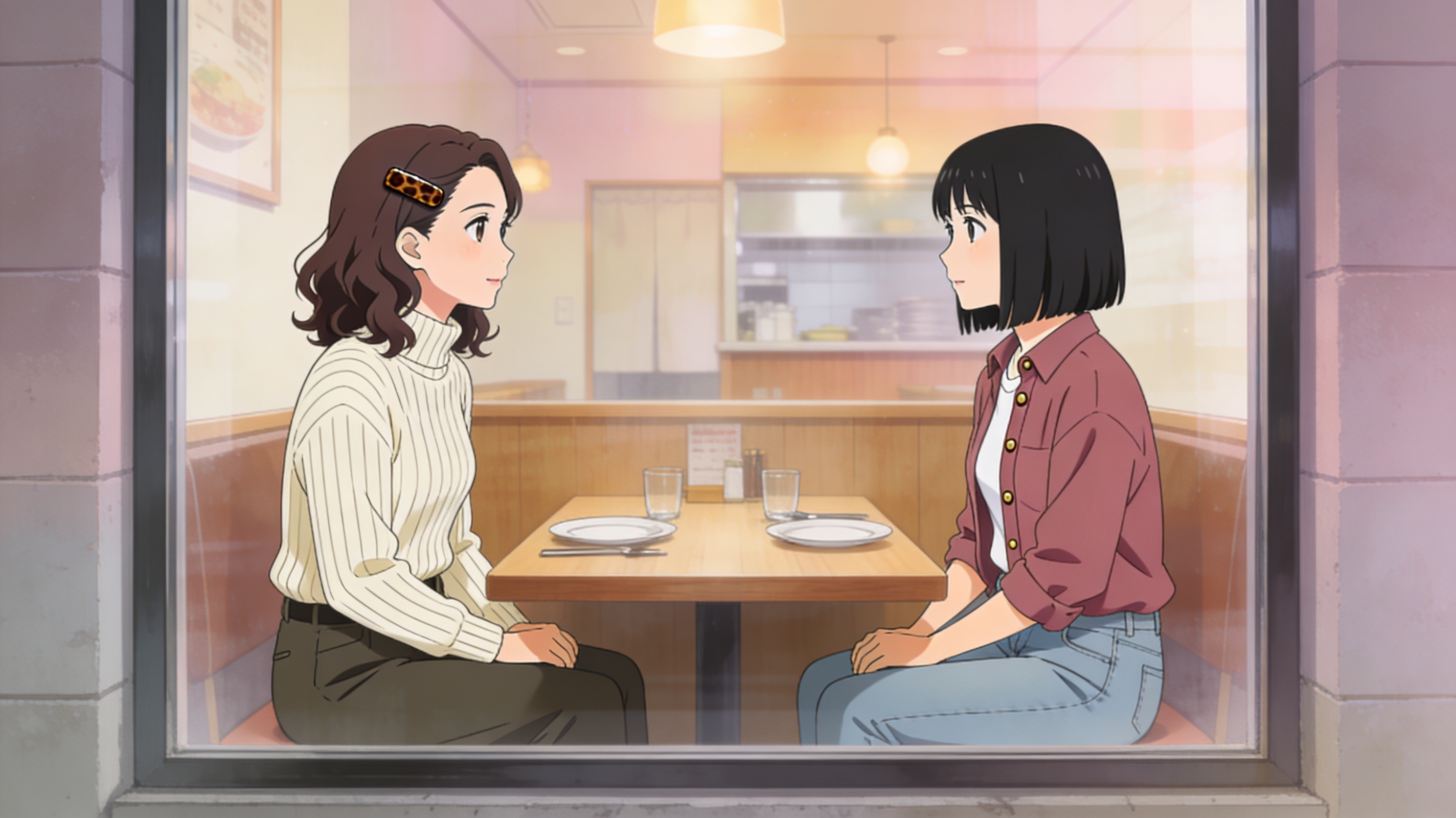 Two Friends' Lunch - ふたりのひるごはん — page 1 (JLPT Pre-N5)