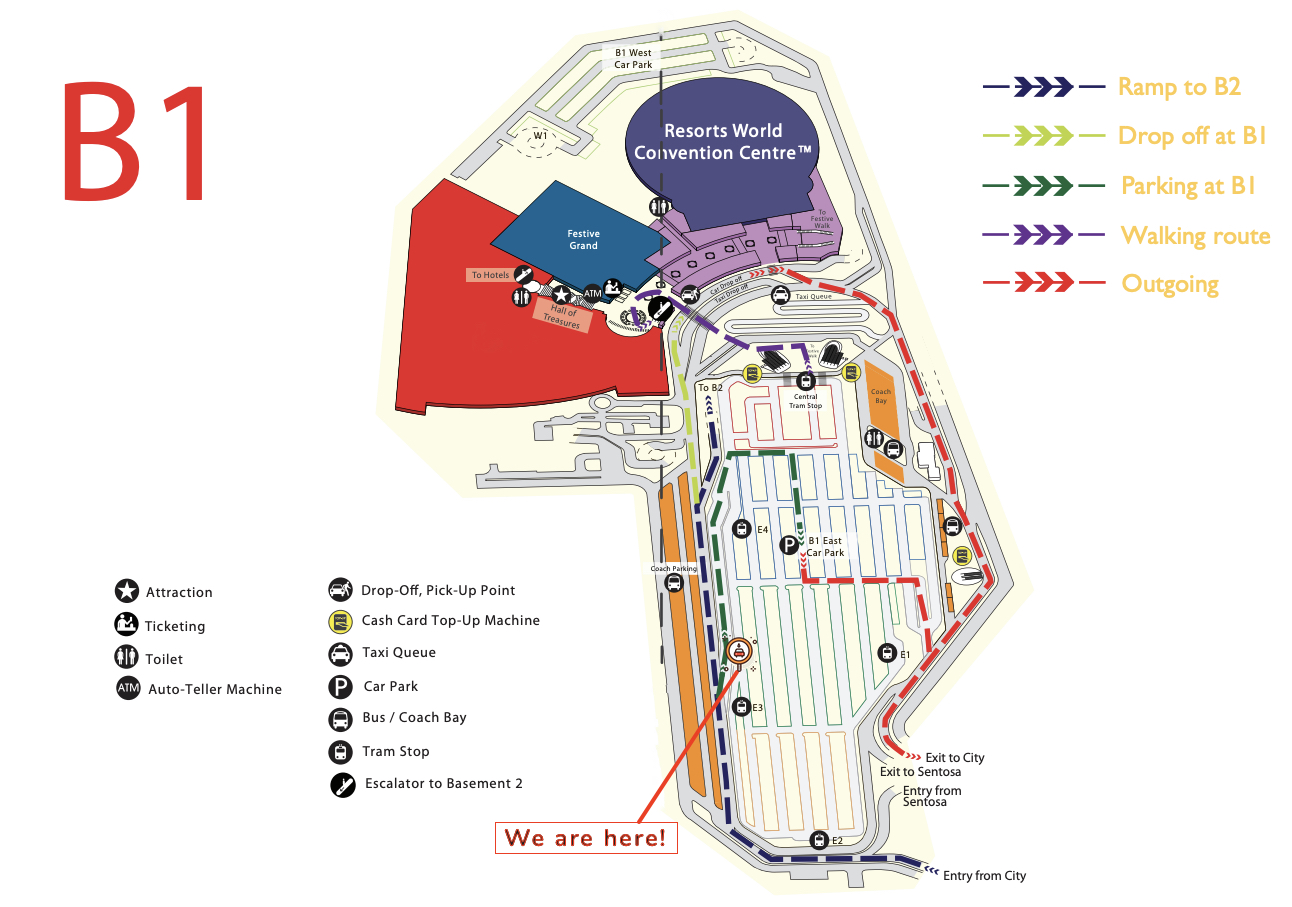 Sentosa Car Park Map Shiokr @ Resorts World Sentosa | Shiokr