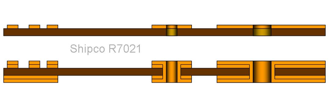 R7021 – Single sided no plated and double sided Through plated Flex board