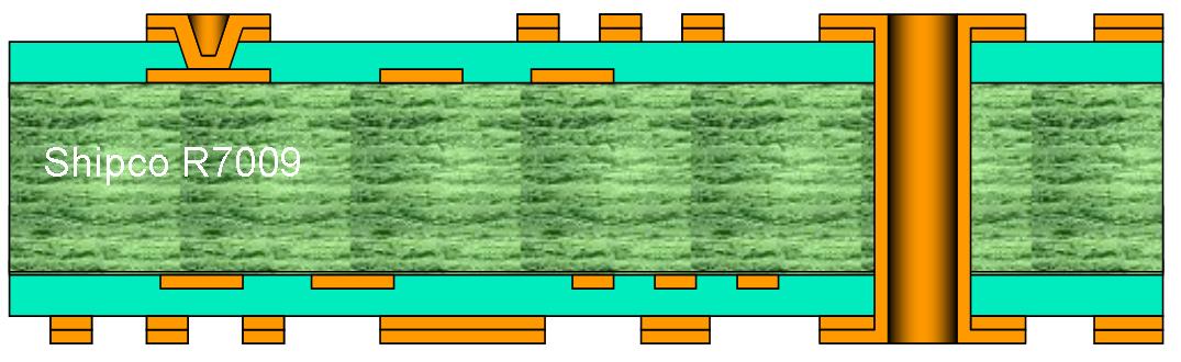 R7009 – 4 Layer with laser vias one side, L1-L2