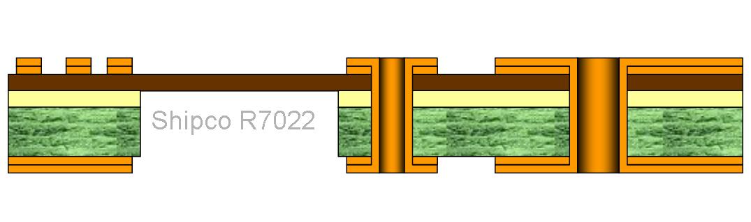 R7022 – 2 layers Rigid Flex board One lamination stage