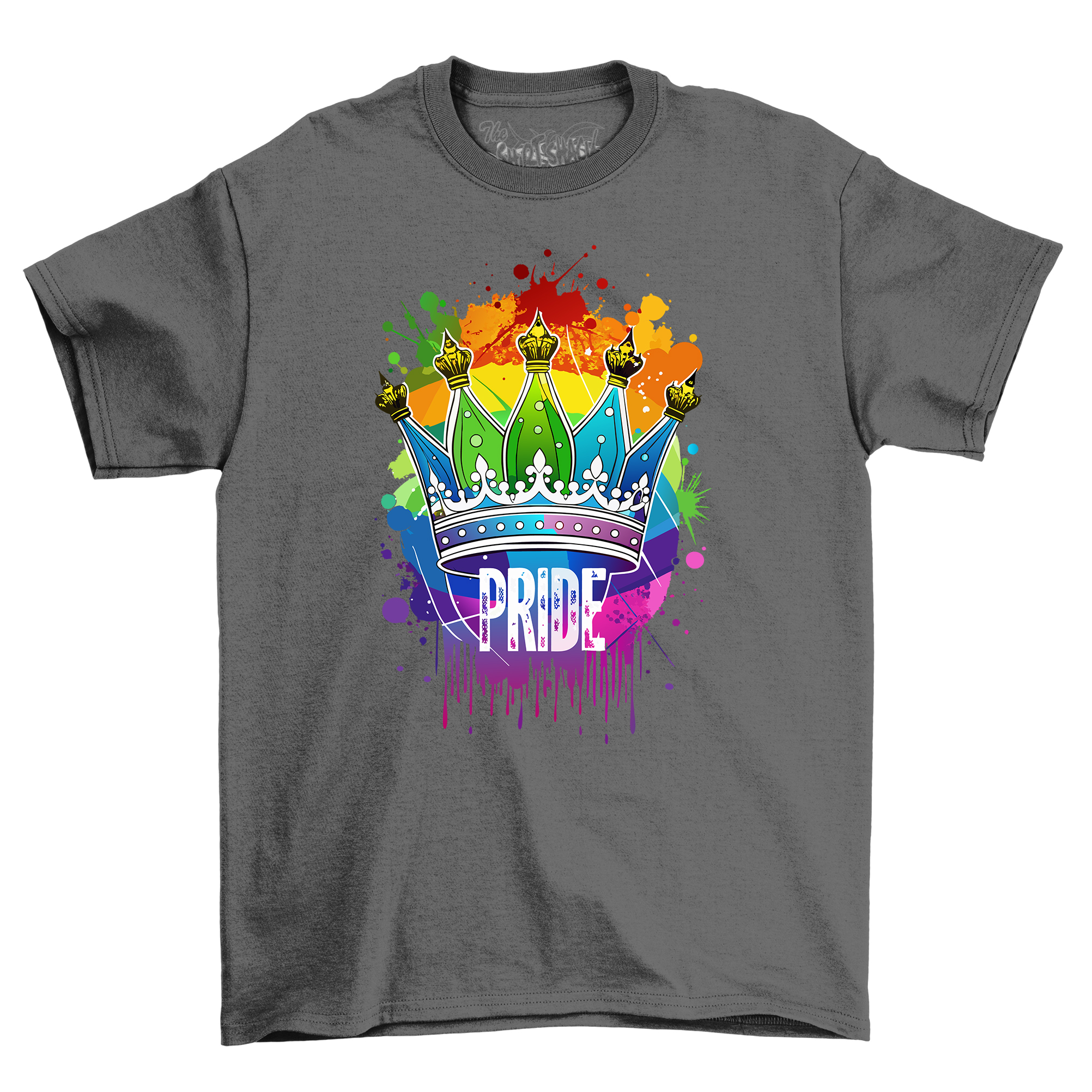 Pride_49 Rainbow Crown Funny T-shirt - Rule with Royalty! Vivid colors, Funny Un - Picture 19 of 46