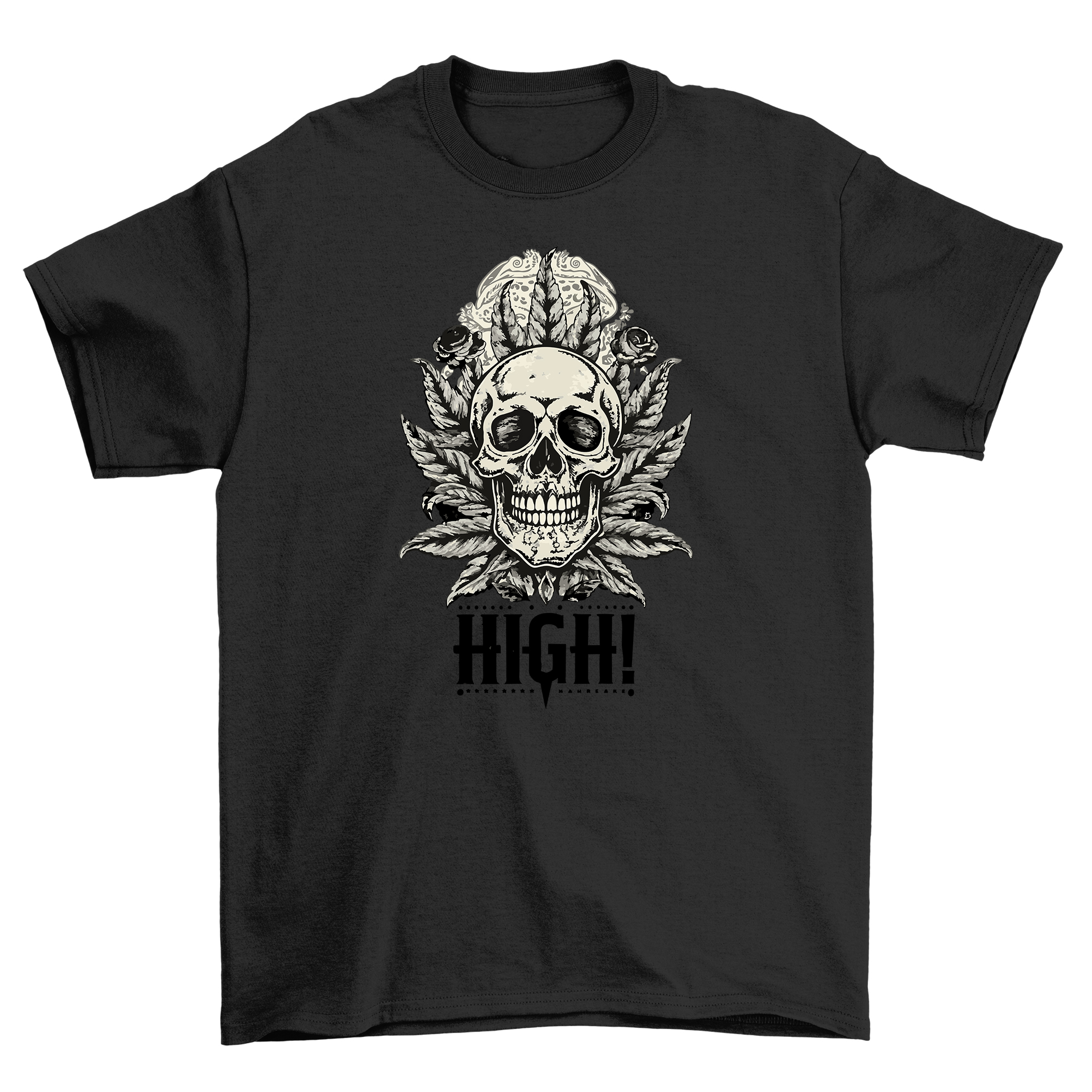 Weed Hemp_89: Camiseta Calavera y Hojas "Highway to Hemp" - Una Moda Alta y Laria - Imagen 11 de 40