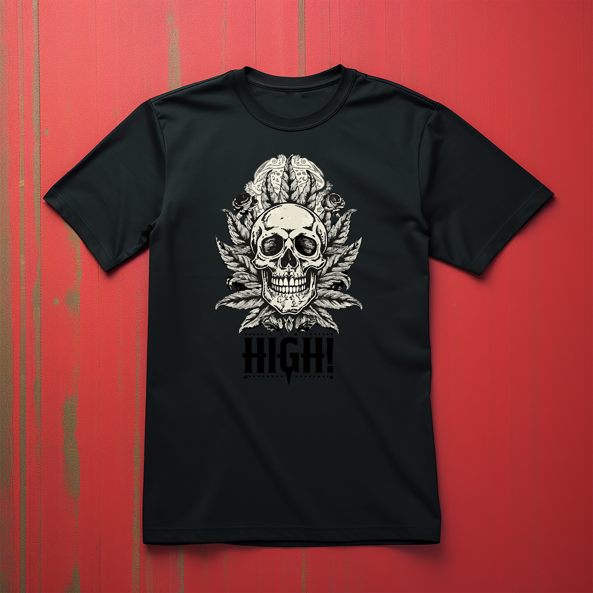 Weed Hemp_89: Camiseta Calavera y Hojas "Highway to Hemp" - Una Moda Alta y Laria - Imagen 12 de 40