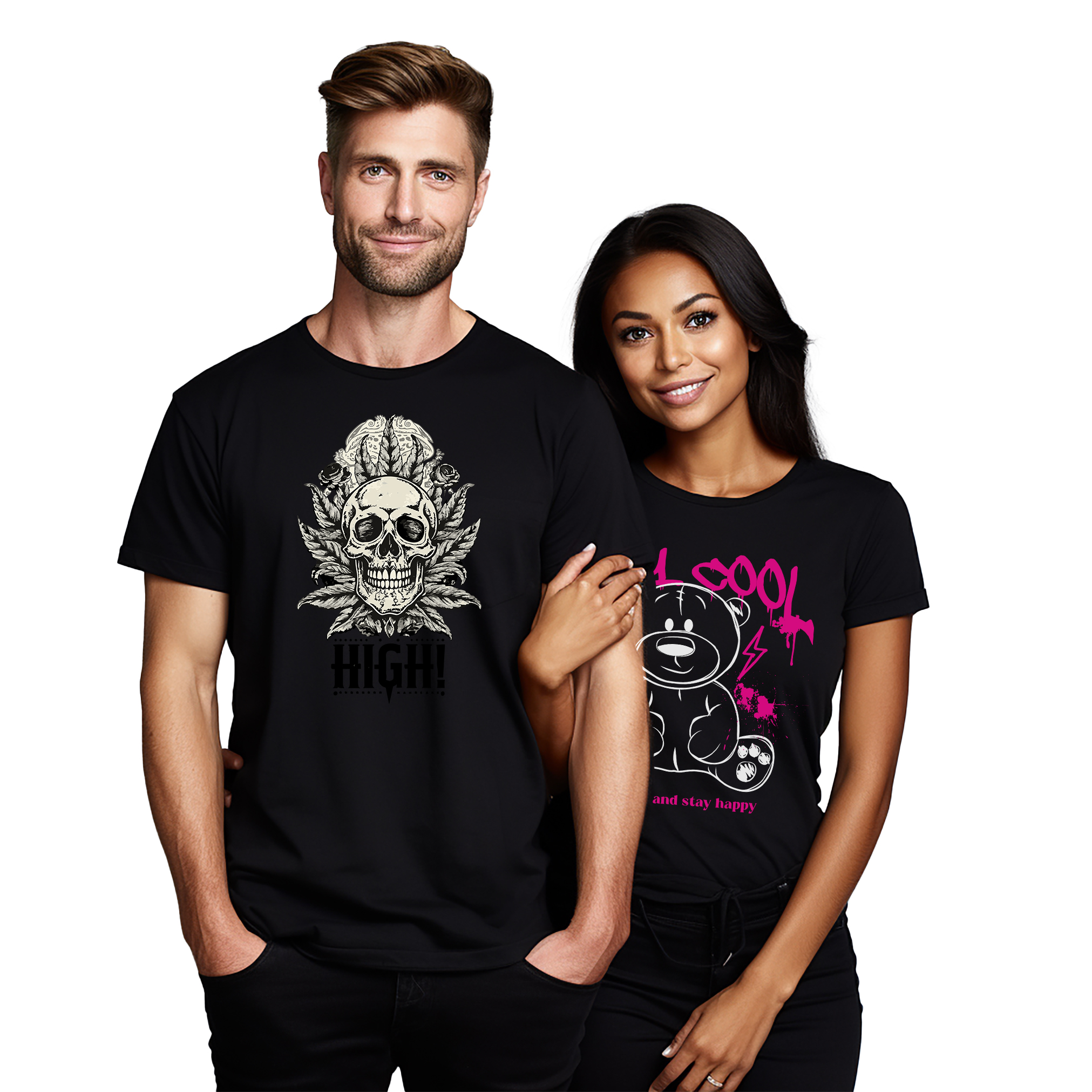 Weed Hemp_89: Camiseta Calavera y Hojas "Highway to Hemp" - Una Moda Alta y Laria - Imagen 16 de 40