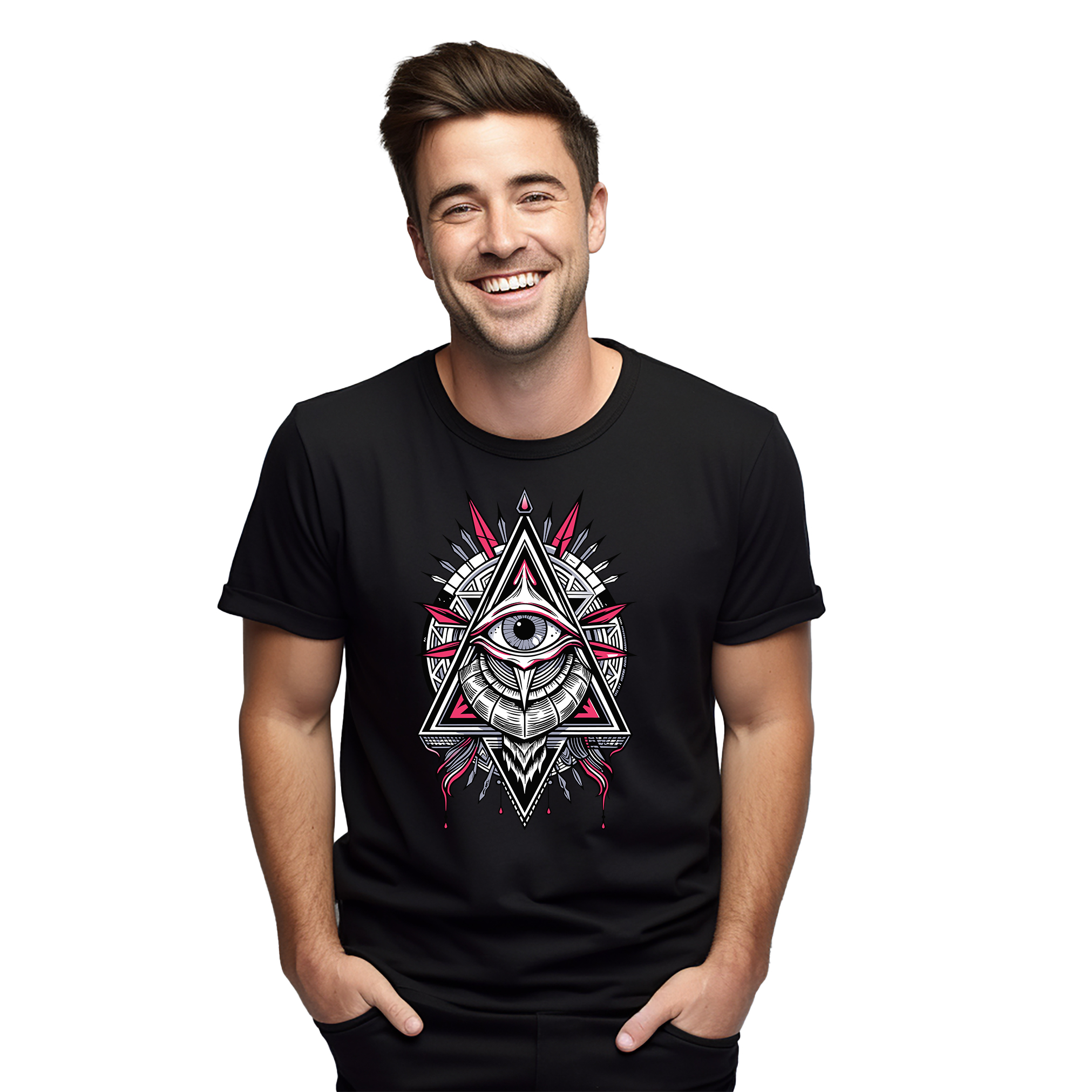 Camiseta Gothic_62 Illuminati Eye - ¡Divertida y Misteriosa! Diseño unisex, perfecto para - Imagen 14 de 46