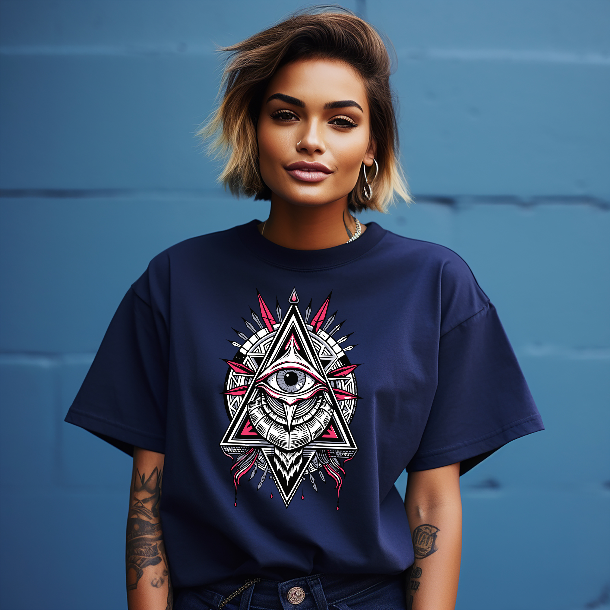 Camiseta Gothic_62 Illuminati Eye - ¡Divertida y Misteriosa! Diseño unisex, perfecto para - Imagen 15 de 46