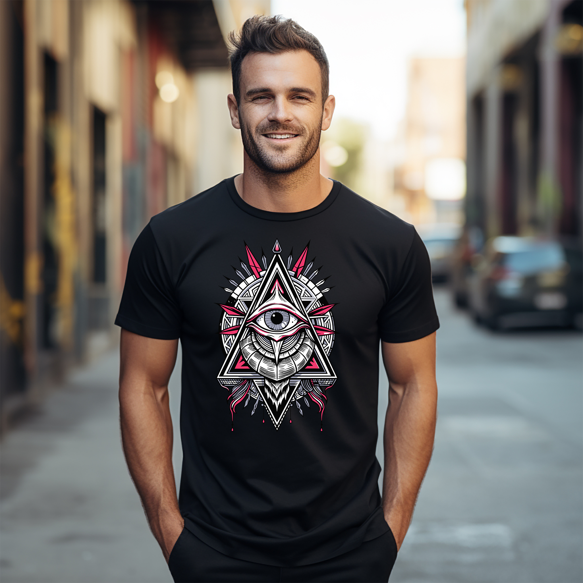 Camiseta Gothic_62 Illuminati Eye - ¡Divertida y Misteriosa! Diseño unisex, perfecto para - Imagen 16 de 46