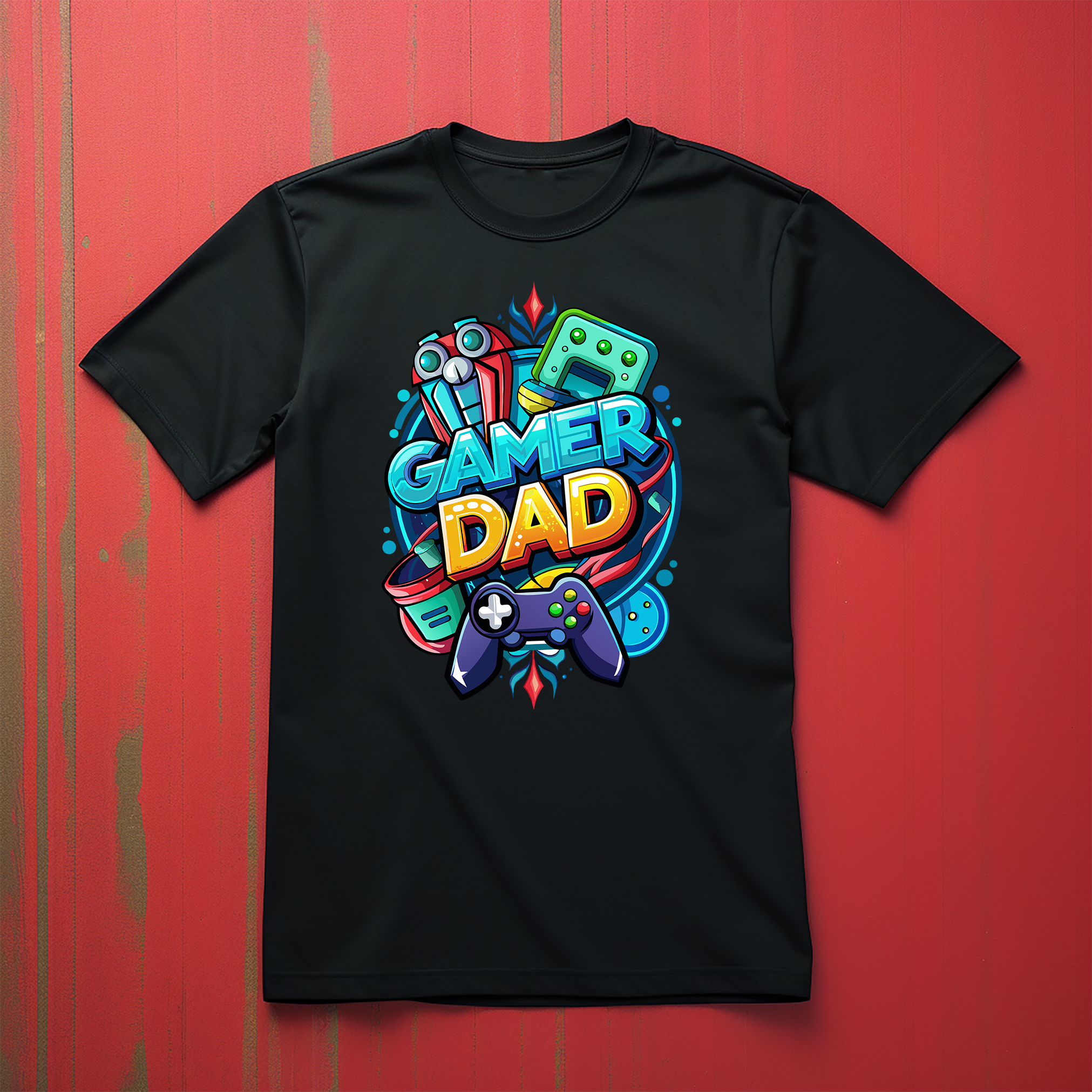 Camiseta Gamer Dad Superhéroe Controlador - ¡Impulsada por Amor y Café! Unleash you - Imagen 13 de 46