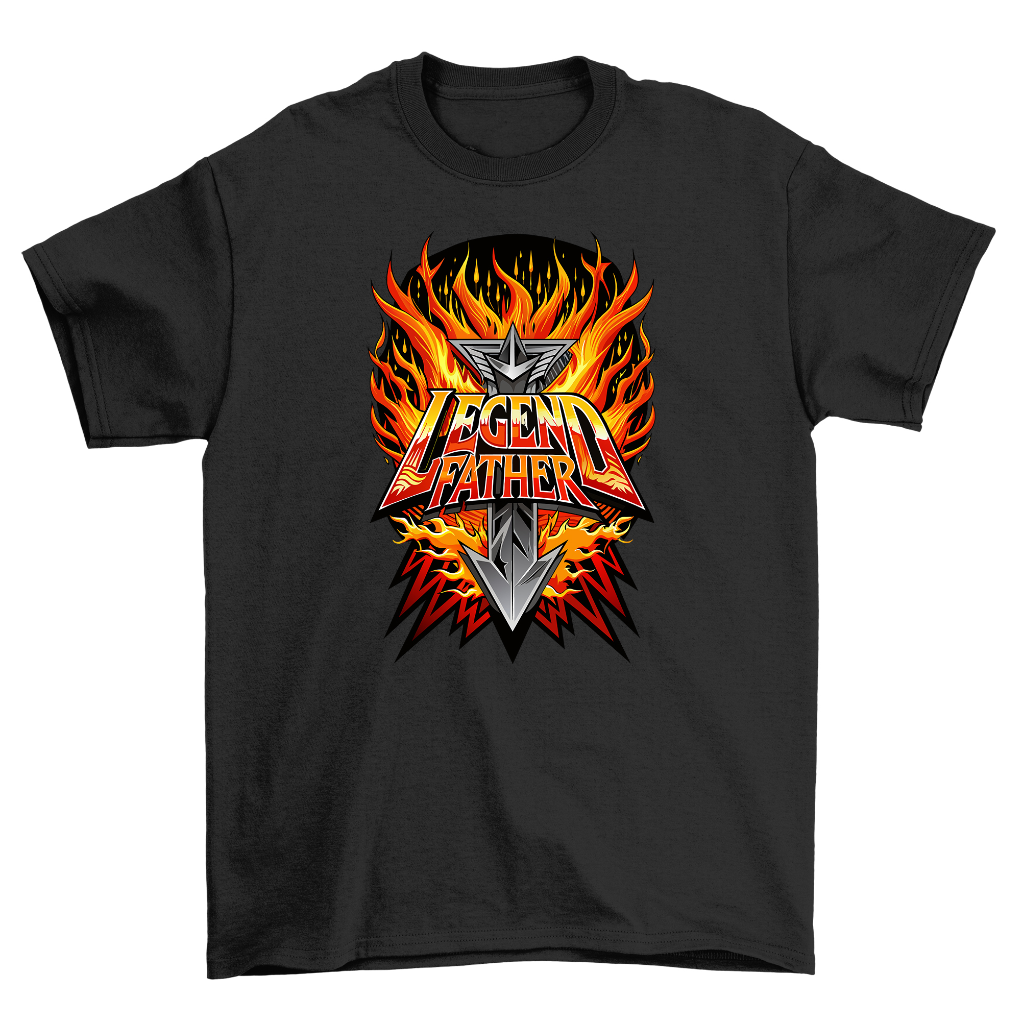 Legendärer Vater Papa Flammen T-Shirt - Entzünde Lachen und Liebe mit diesem lustigen T - Bild 12 von 46