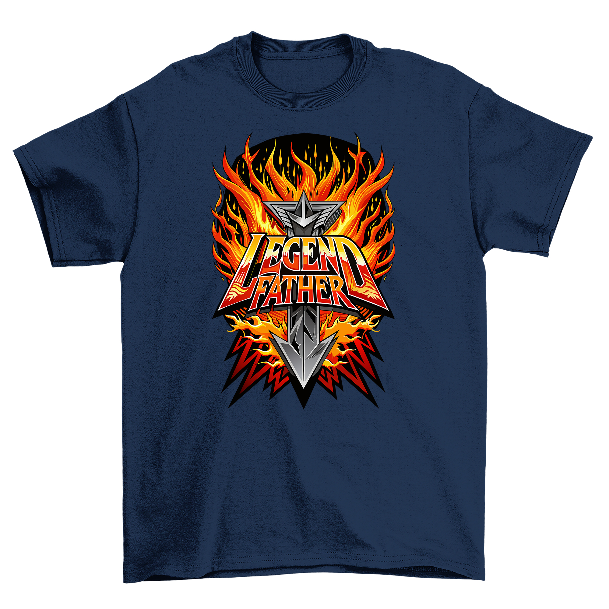 Legendärer Vater Papa Flammen T-Shirt - Entzünde Lachen und Liebe mit diesem lustigen T - Bild 26 von 46