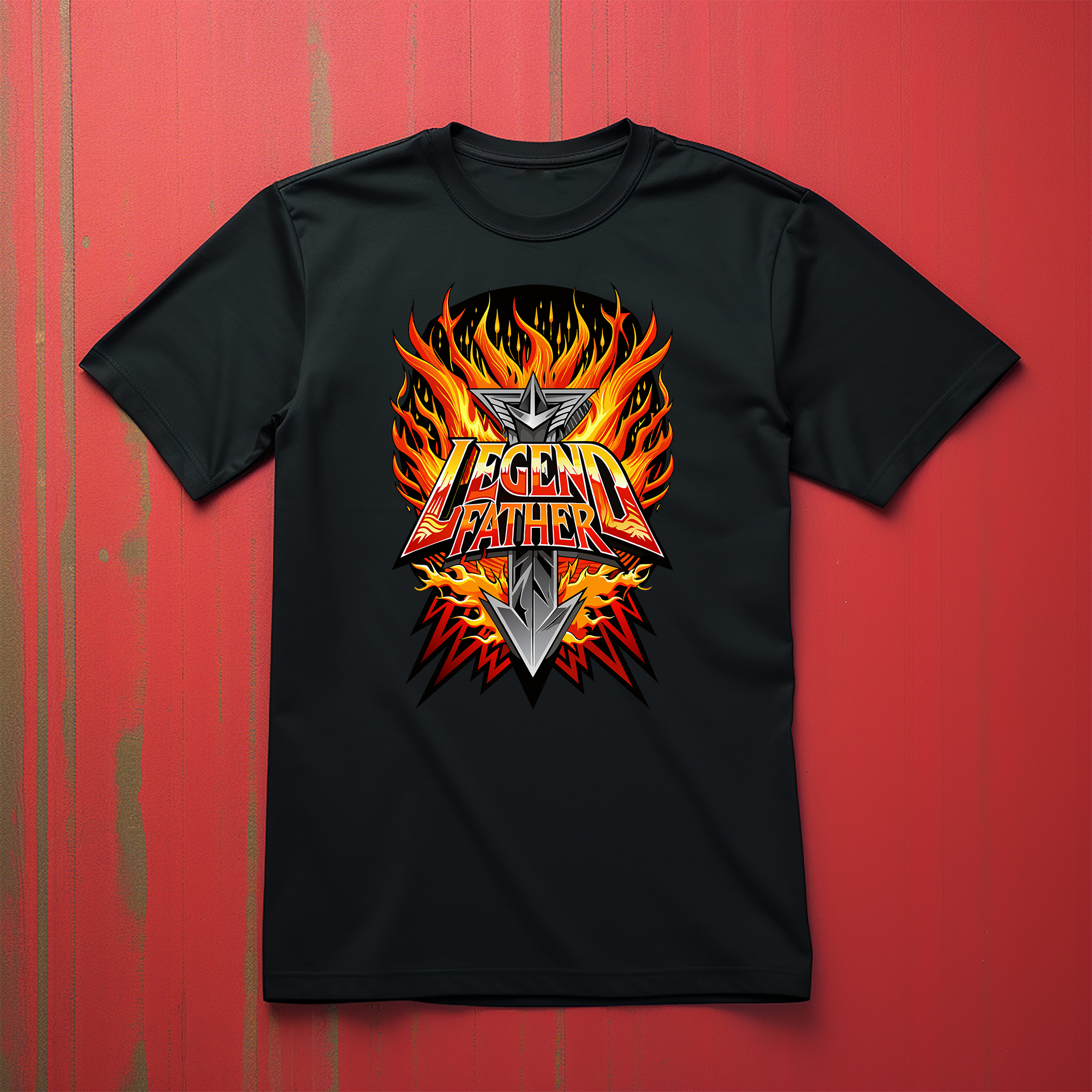 Legendärer Vater Papa Flammen T-Shirt - Entzünde Lachen und Liebe mit diesem lustigen T - Bild 13 von 46
