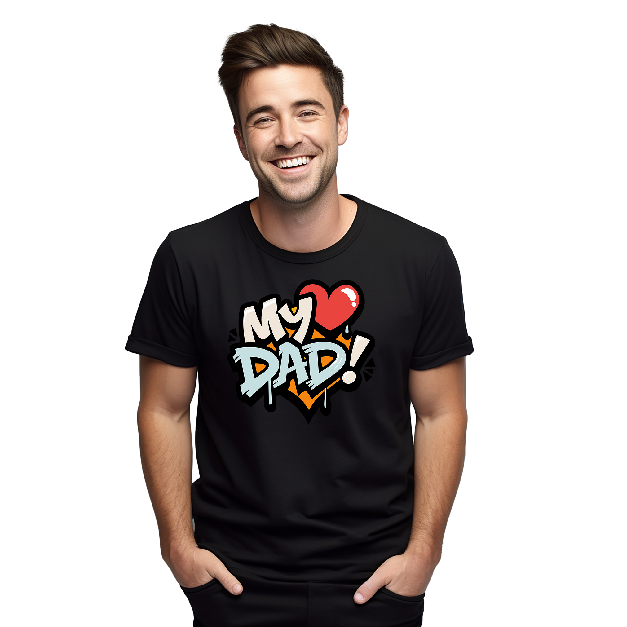 Camiseta "My Heart Dad" Día del Padre - ¡Sentida e Hilarante! 100 % algodón, Unis - Imagen 14 de 46