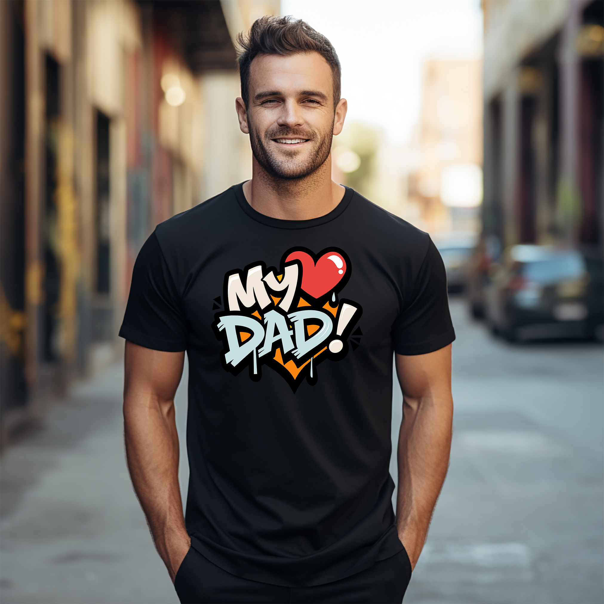 Camiseta "My Heart Dad" Día del Padre - ¡Sentida e Hilarante! 100 % algodón, Unis - Imagen 16 de 46