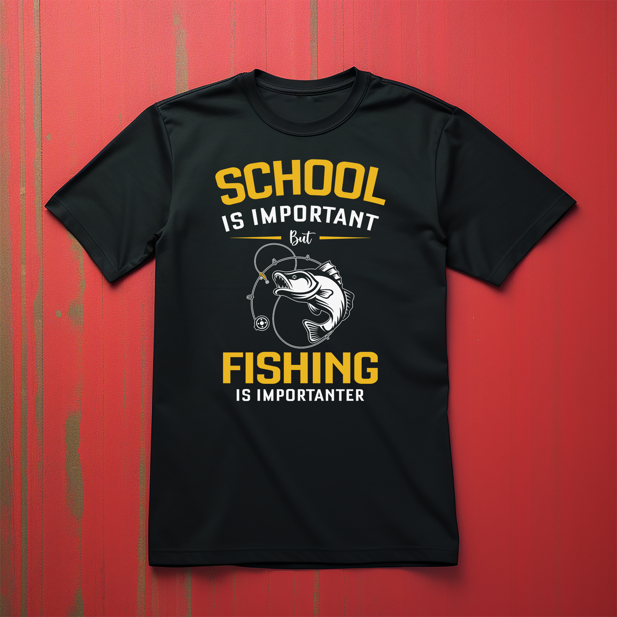 "Schule vs. Angeln - Das ultimative Dilemma " lustiges T-Shirt mit Schule & Angeln - Bild 13 von 46