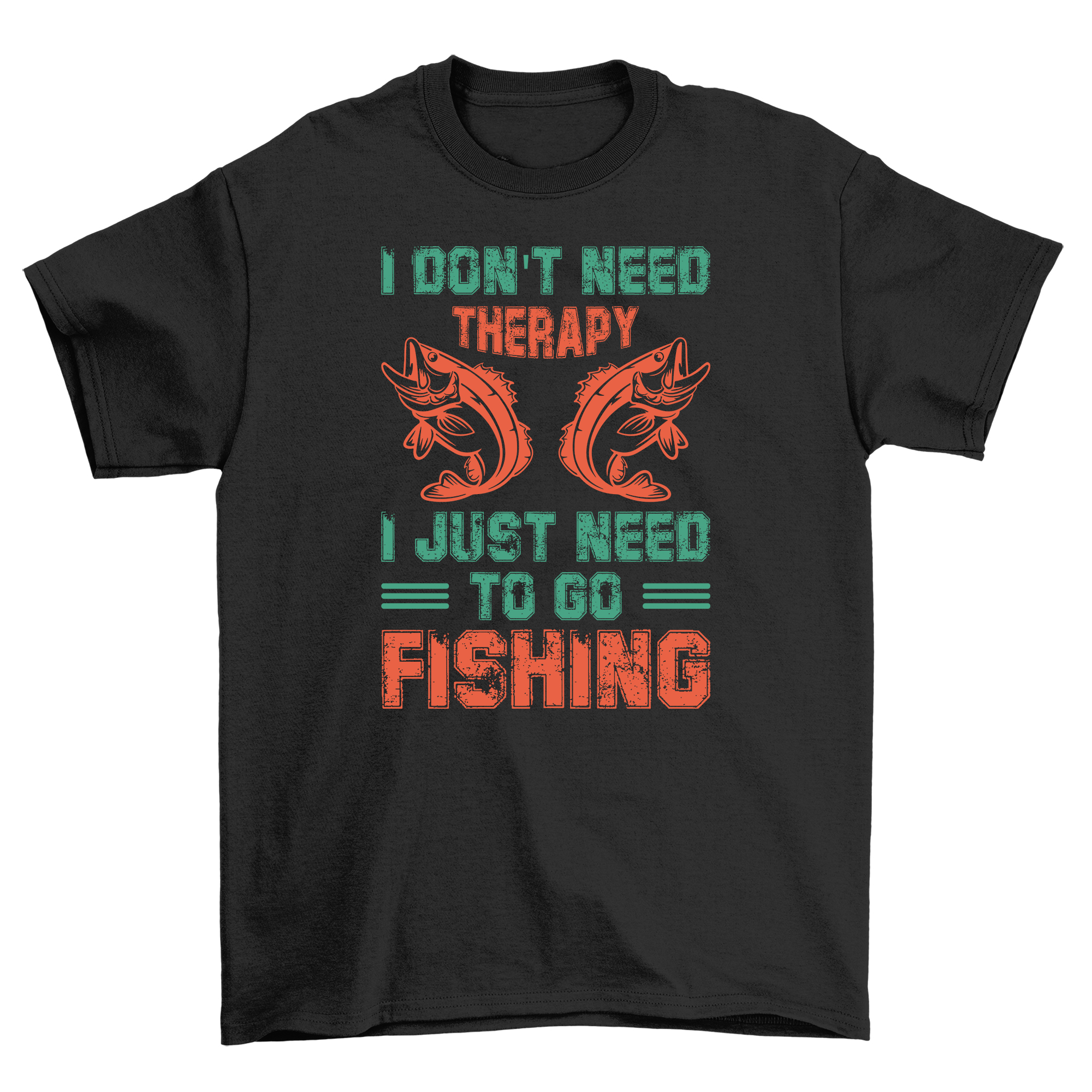 "Solo 32 - ¡No se necesita terapia, solo pesca!" Divertida camiseta de pesca, 100% algodón, - Imagen 12 de 46