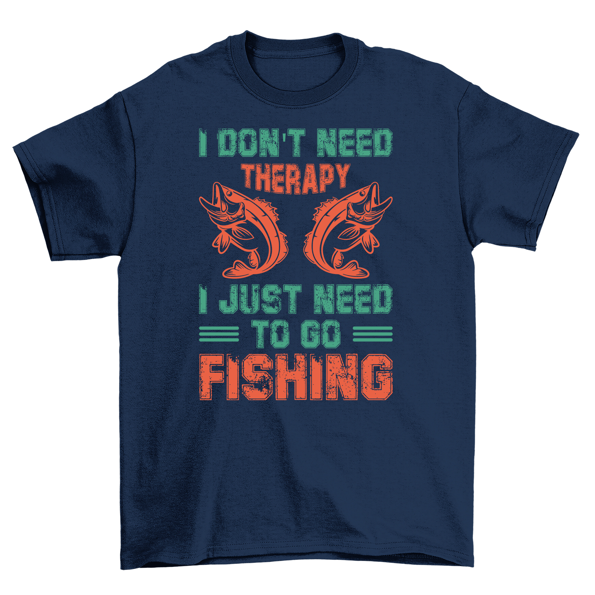 "Solo 32 - ¡No se necesita terapia, solo pesca!" Divertida camiseta de pesca, 100% algodón, - Imagen 26 de 46