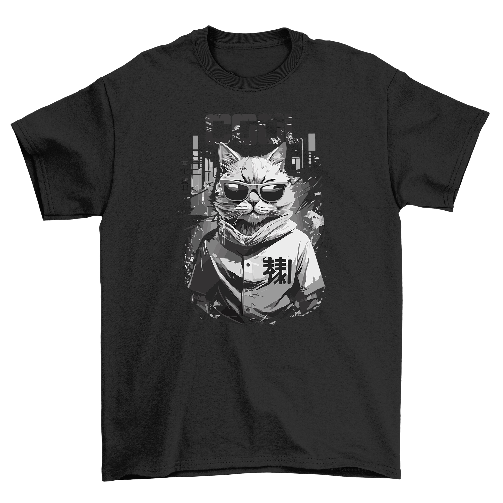 Cool Tokio Cat Camiseta Anime - Ronroneo - ¡Perfectamente Genial! Camiseta divertida con un gato en un sombrero D - Imagen 12 de 46