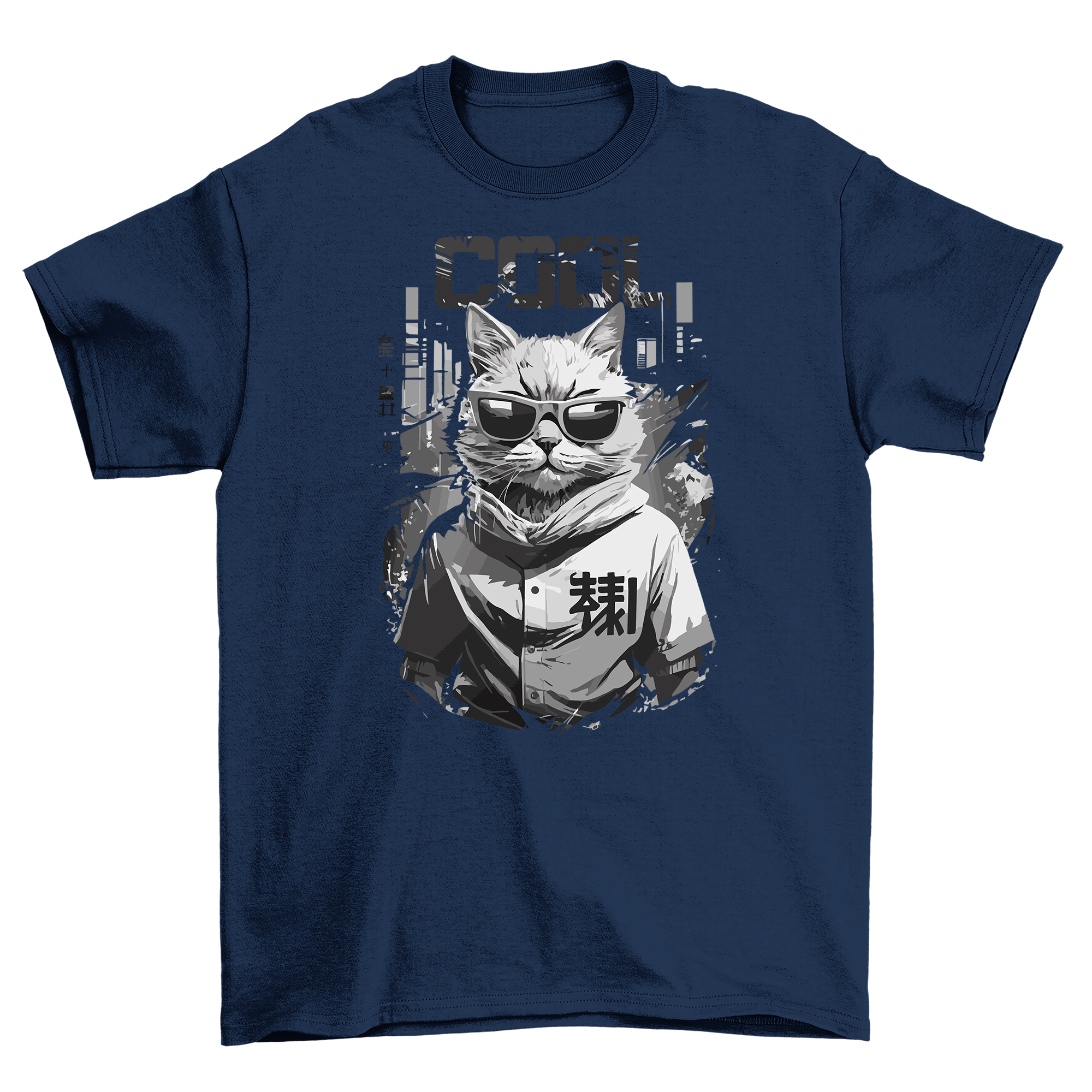 Cool Tokio Cat Camiseta Anime - Ronroneo - ¡Perfectamente Genial! Camiseta divertida con un gato en un sombrero D - Imagen 26 de 46