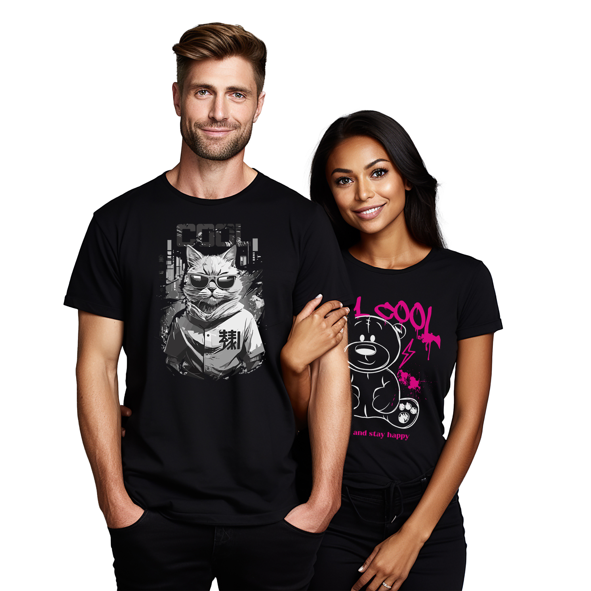 Cool Tokio Cat Camiseta Anime - Ronroneo - ¡Perfectamente Genial! Camiseta divertida con un gato en un sombrero D - Imagen 17 de 46