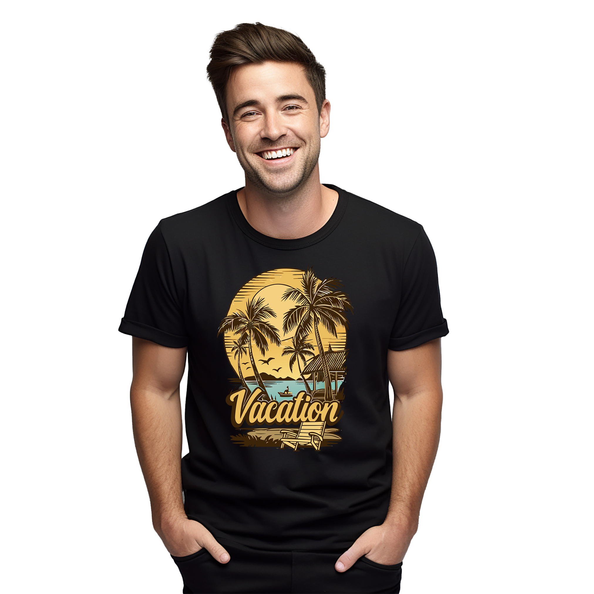 Camiseta Beach Bum "Verano_13" - ¡Siente la sensación de verano! 100 % algodón, estampado divertido - Imagen 14 de 46