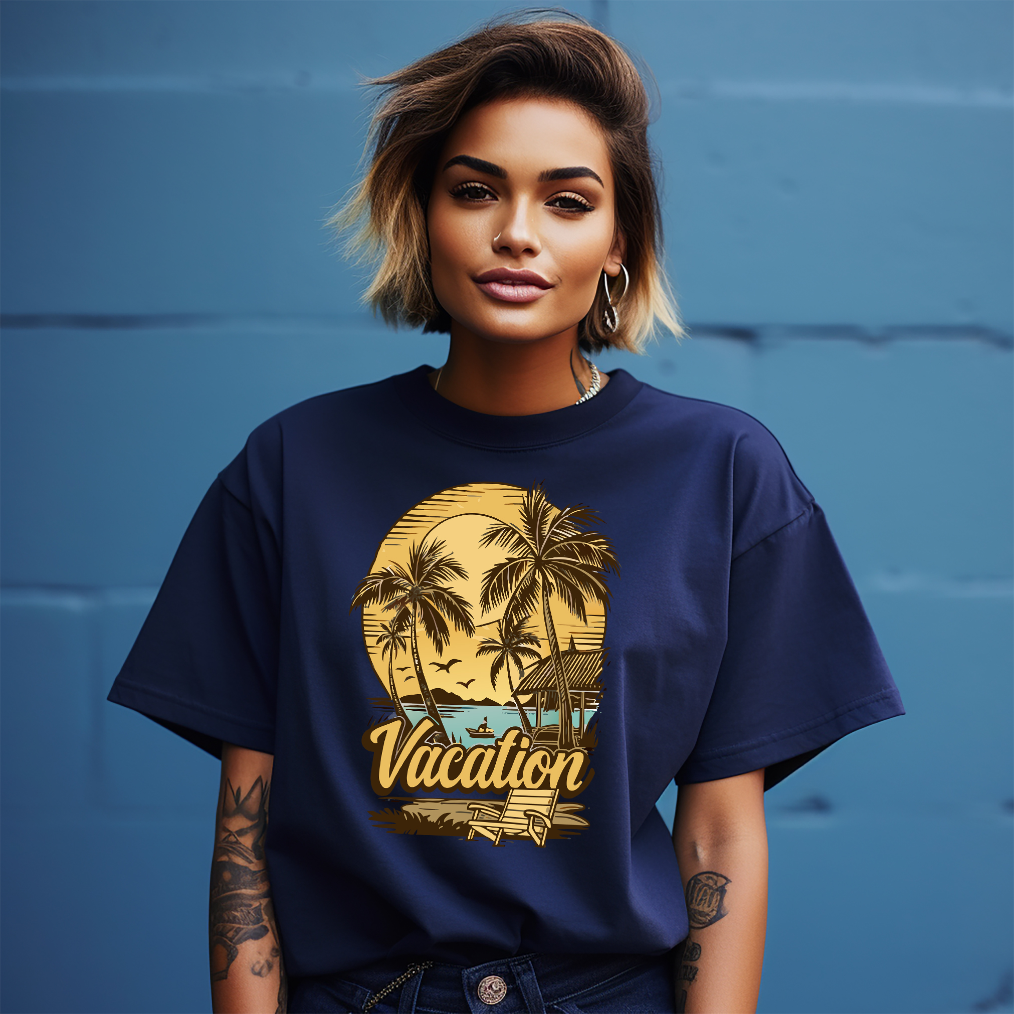 Camiseta Beach Bum "Verano_13" - ¡Siente la sensación de verano! 100 % algodón, estampado divertido - Imagen 15 de 46