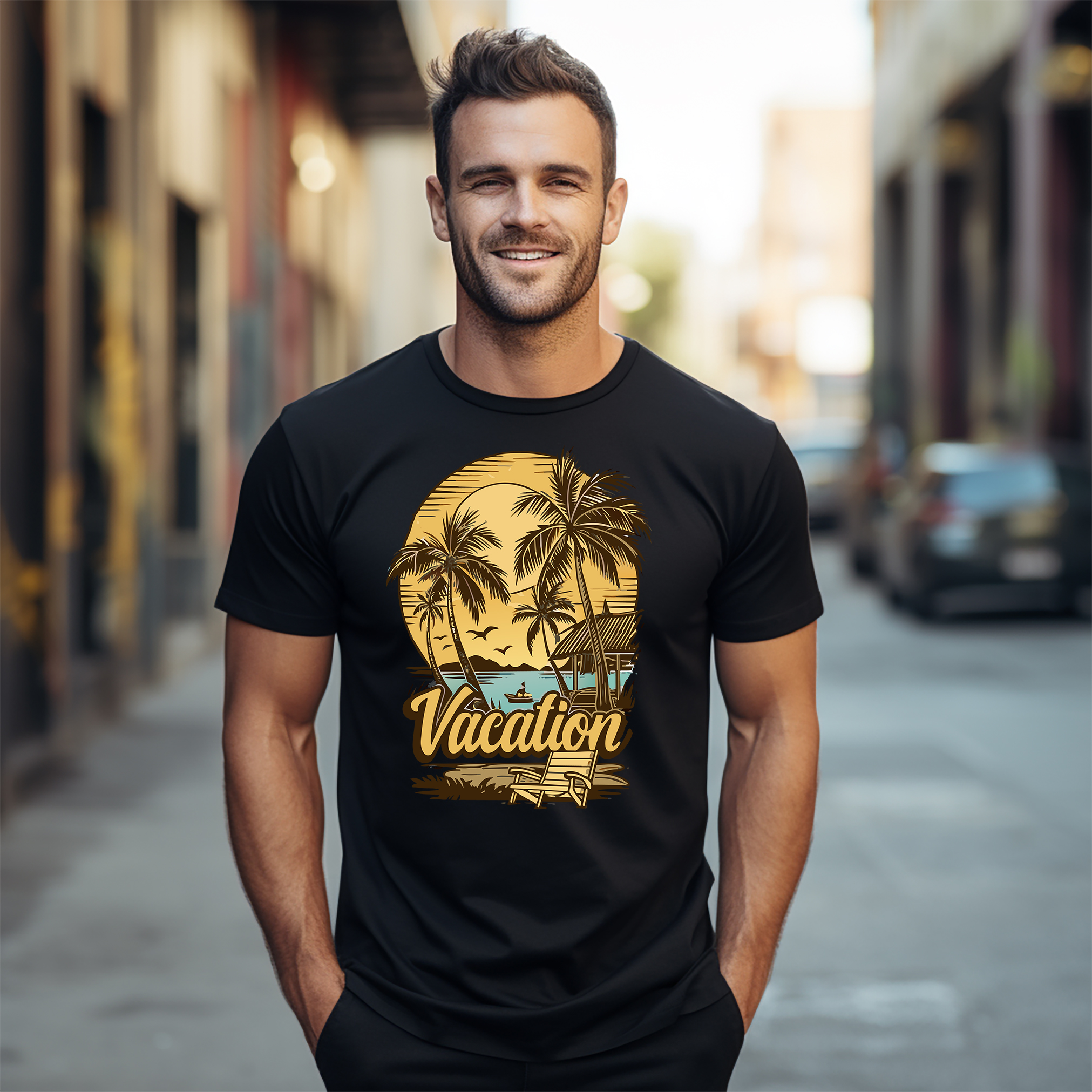 Camiseta Beach Bum "Verano_13" - ¡Siente la sensación de verano! 100 % algodón, estampado divertido - Imagen 16 de 46