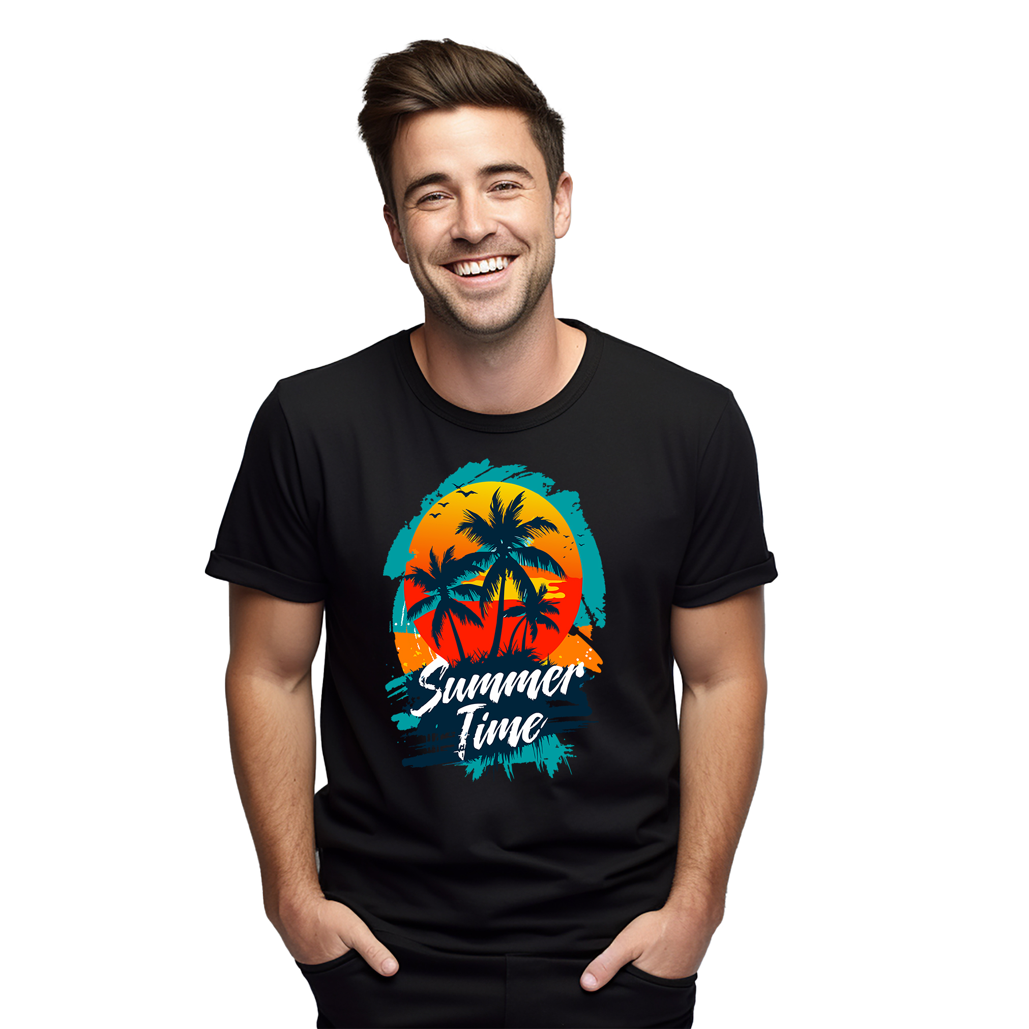 Verano_65 - Camiseta Sentir Palmeras, 100% Algodón, Divertida Camisa de Playa, Unisex Desi - Imagen 14 de 46