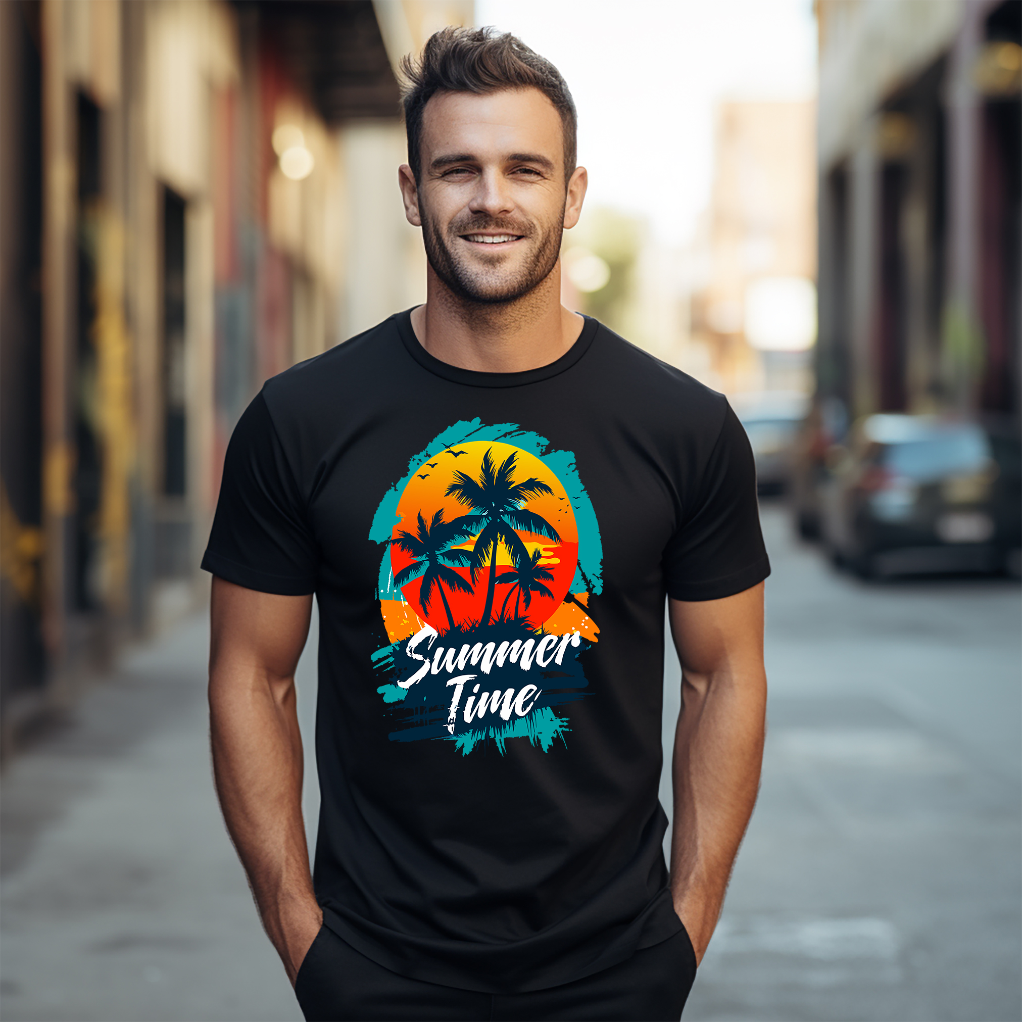 Verano_65 - Camiseta Sentir Palmeras, 100% Algodón, Divertida Camisa de Playa, Unisex Desi - Imagen 16 de 46